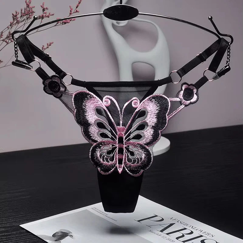 Sexy Lace Butterfly Low Waist  G strings