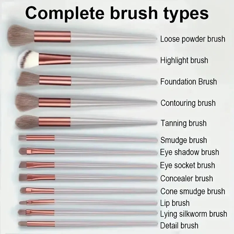 (4-15PC) Soft Professional Blending Make Up Brush Set