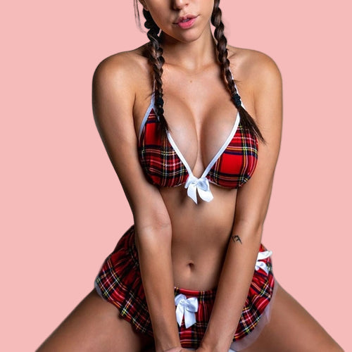 Naughty School Girl Costume Sexy 2Pc Set