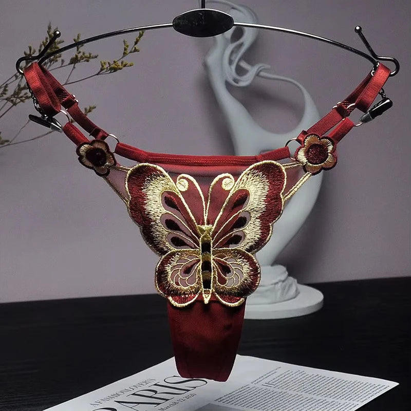 Sexy Lace Butterfly Low Waist  G strings