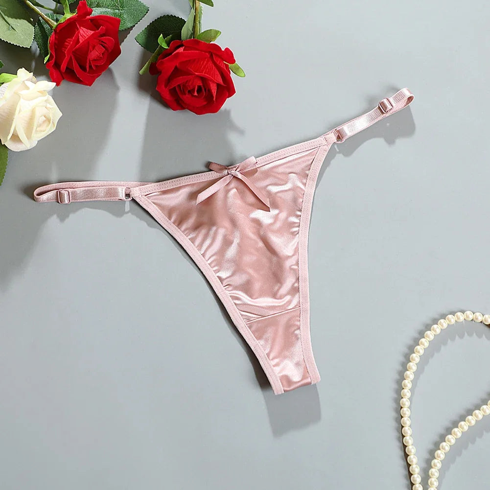 Elegant Adjustable Satin G-strings