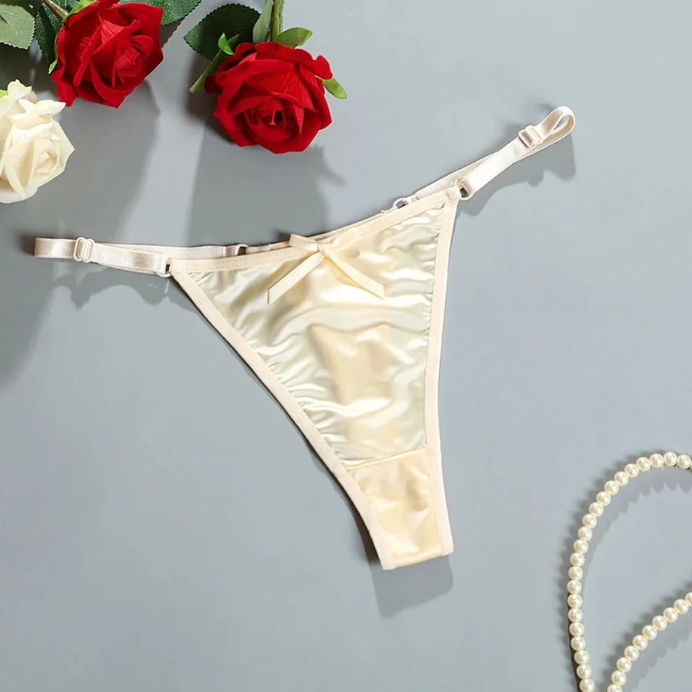 Elegant Adjustable Satin G-strings