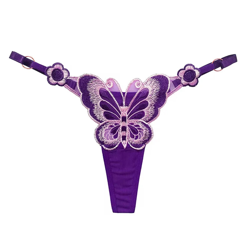 Sexy Lace Butterfly Low Waist  G strings