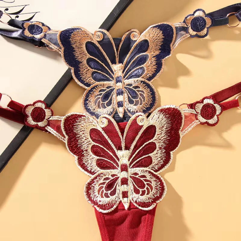 Sexy Lace Butterfly Low Waist  G strings