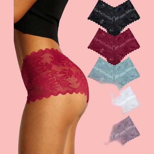 Soft Lace High Waist Panties 5 Pack