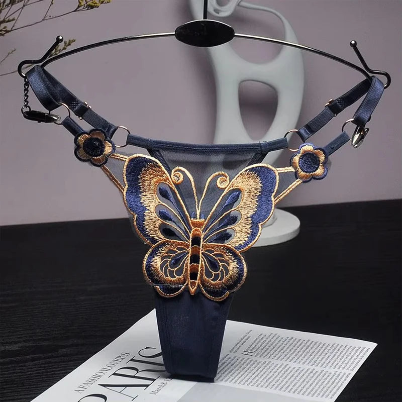 Sexy Lace Butterfly Low Waist  G strings
