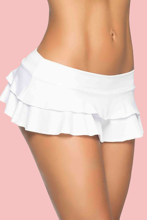 Plxyboi Bunny - White Pleated Mini Skirt
